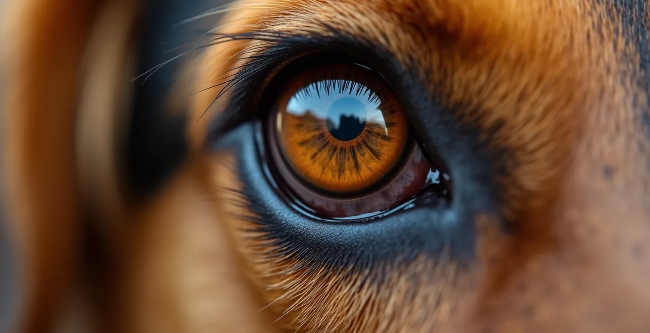 Dog demonstrating self-control during wait training exercise