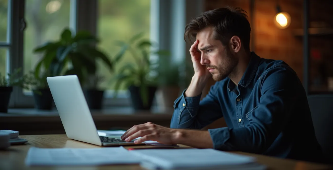 Person researching rescue organizations on a laptop with notes and documentation spread on the desk
